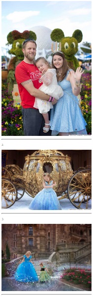 Niña con sindrome de Down posa como princesa en Disney